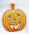 1 24mm Orange Metal Epoxy Pumpkin Pendant